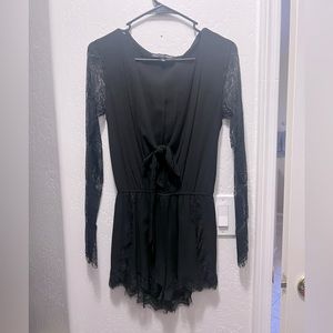 Symphony small black Lacey romper